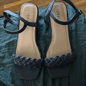 Torrid Black Braided Sandals